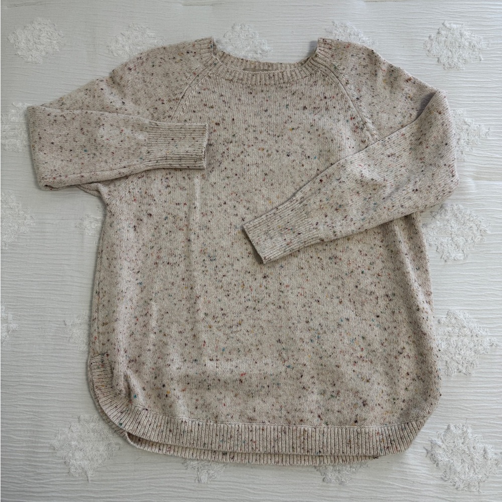 Loft Womens Speckled Pale Pink Sweater